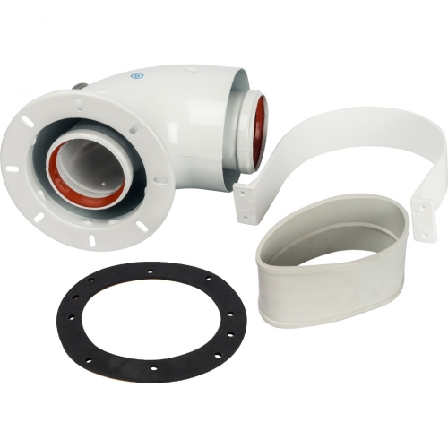 Угол коаксиальный Stout 60/100 90* (Bosch, Buderus) купить в интернет магазине Санрай73