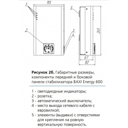 Стабилизатор напряжения  инверторный BAXI Energy 600 однофазный