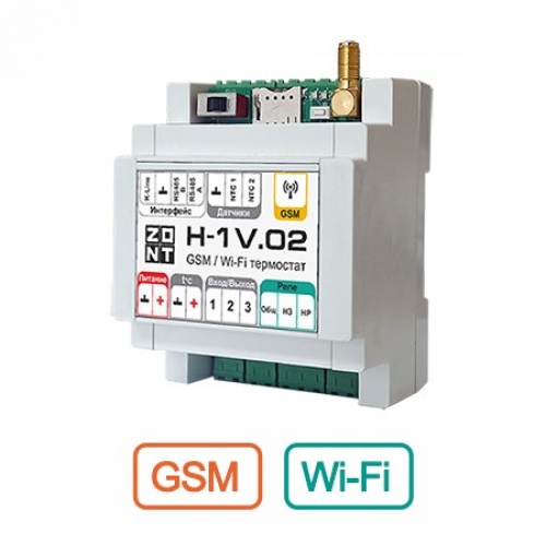 Контроллер отопительный ZONT H-1V.02 GSM / WiFi для газовых и электрических котлов купить в интернет магазине Санрай73