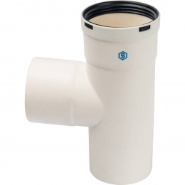 Тройник конденсационный T образный DN80 п/п/м PP-FE STOUT