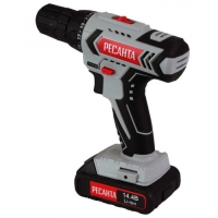 Дрель-шуруповерт аккумуляторная ДА-14-2ЛК Ресанта 75/14/4