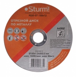 Диск отрезной по металлу 150x1.2x22.23 Sturm!