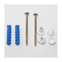 Крепеж для унитаза, колпачки белое бюджет (шуруп 5*70 с потайной гол. ) (Тула)