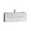 Тумба АКВАТОН Мадрид 120 М белый 2 ящика, под раковину Премьер М 120