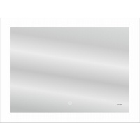Зеркало: LED 060 pro 80*60, с подсветкой, антизапотевание, часы (KN-LU-LED060*80-p-Os) 