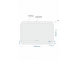 Зеркало: LED 051 pro 80*55, с подсветкой, антизапотевание, ф-ция звонка (KN-LU-LED051*80-p-Os)