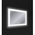 Зеркало: LED 060 pro 80*60, с подсветкой, антизапотевание, часы (KN-LU-LED060*80-p-Os) 