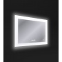 Зеркало Cersanit LED 060 pro 80*60, с подсветкой, антизапотевание, часы (KN-LU-LED060*80-p-Os) 