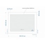 Зеркало Cersanit LED 060 pro 80*60, с подсветкой, антизапотевание, часы (KN-LU-LED060*80-p-Os) 