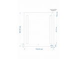 Зеркало: LED 020 base 70*80, с подсветкой (KN-LU-LED020*70-b-Os) 
