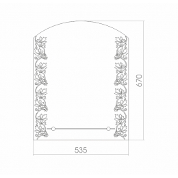 Зеркало Mixline Купидон 535*670 (ШВ) с полкой
