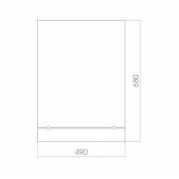 Зеркало Mixline Модерн-Люкс 495*685 (ШВ) с полкой и фацетом