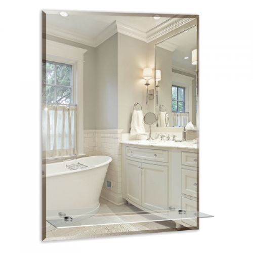 Зеркало Mixline Модерн-Люкс 495*685 (ШВ) с полкой и фацетом купить в интернет магазине Санрай73