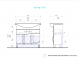 Тумба VIGO Martina 1- 850 подвесная  (под раковину Элеганс 85)