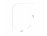 Зеркало Mixline Атлант 495*685 (ШВ) б/полки с фацетом
