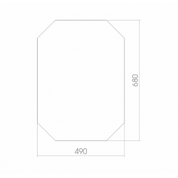 Зеркало Mixline Атлант 495*685 (ШВ) б/полки с фацетом