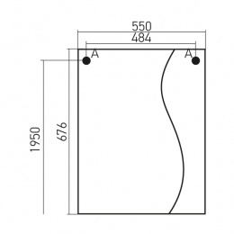 Зеркало-шкаф Mixline Классик-55, левый без подсветки (ПВХ)