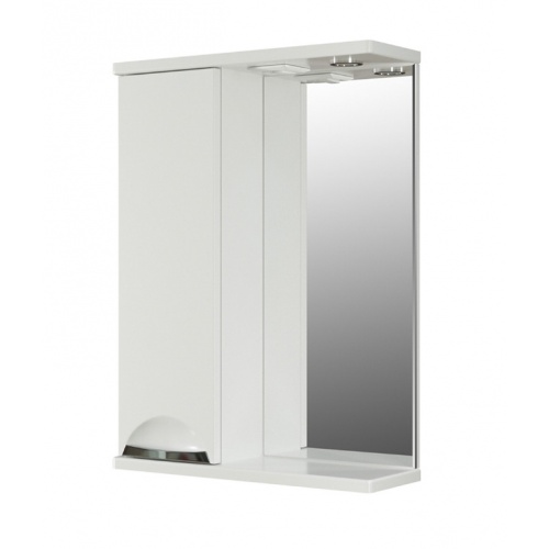 Зеркало-шкаф Mixline Этьен-50, левый с подсветкой (ПВХ) купить в интернет магазине Санрай73