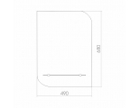 Зеркало Mixline Каприз-Люкс 495*685 (ШВ) с полкой с фацетом
