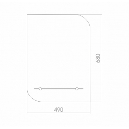 Зеркало Mixline Каприз-Люкс 495*685 (ШВ) с полкой с фацетом