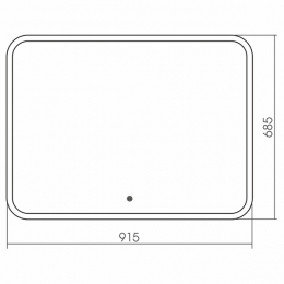 Зеркало Mixline Стив-2 915*685 сенсорный выключатель, светодиодная подсветка+ подогрев