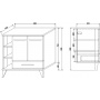 Тумба Ингрид-80 R (ШвБ) под раковину Plaza-55/36 (комплект) Sanflor