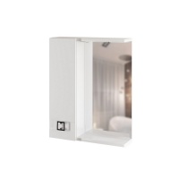 Зеркало-шкаф Mixline Квадро-55, левый с подсветкой