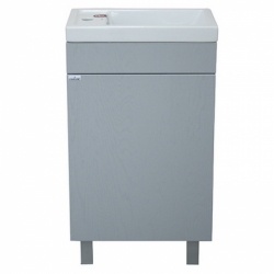 Тумба Mixline Мини 45 серая левая под умывальник Фостер-45 (ПВХ)