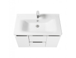 Тумба АКВАТОН Рене 80 белый/грецкий орех под раковину Миранда 80