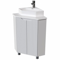 Тумба для ванной Mixline Корнер белая,угловая под умывальник Line-45