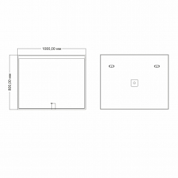 Зеркало Mixline Романо 800*700 (ШВ) сенсорный выключатель, светодиодная подсветка