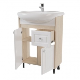 Тумба Mixline Версаль-60, белое дерево под умывальник Арго-60