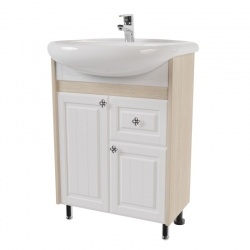 Тумба Mixline Версаль-60, белое дерево под умывальник Арго-60