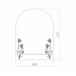 Зеркало Mixline Букет 495*670 с полкой