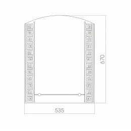 Зеркало Mixline Восток 535*670 с полкой
