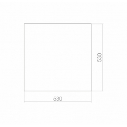 Зеркало Mixline Квадрат 530*530 (ШВ) б/полки с фацетом