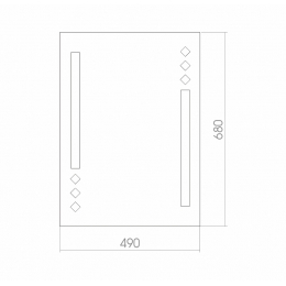 Зеркало Mixline Колизей 490*680