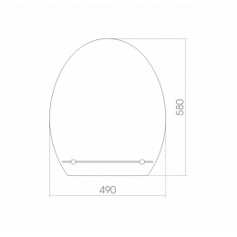 Зеркало Mixline Уют 490*580 с полкой