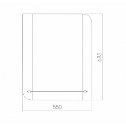 Зеркало Mixline Юнона 550*685 с полкой