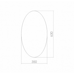 Зеркало Mixline Овал 350*630 (ШВ)
