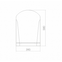Зеркало Mixline Эхо 390*580 с полкой
