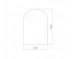 Зеркало Mixline Арка 390*580 (ШВ) б/полки