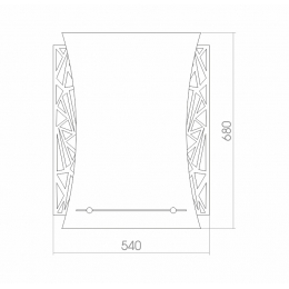Зеркало Mixline Искра 540*680 (ШВ) полка/пескоструйный рисунок