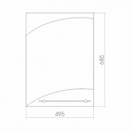 Зеркало Mixline Прима 495*685 с полкой