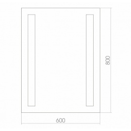 Зеркало Mixline Танго 600*800 с подсветкой и фацетом
