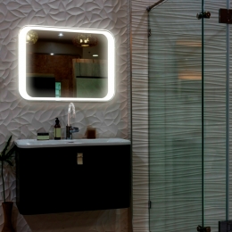 Зеркало Mixline Индиго 800*550 (ШВ) сенсорный выключатель, светодиодная подсветка