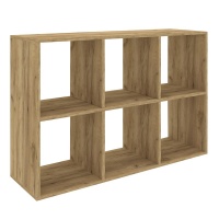 Стеллаж Mixline 1072х720х330 дуб табачный, 6 ячеек, ЛДСП