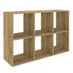 Стеллаж Mixline 1072х720х330 дуб табачный, 6 ячеек, ЛДСП