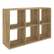 Стеллаж Mixline 1072х720х330 дуб табачный, 6 ячеек, ЛДСП