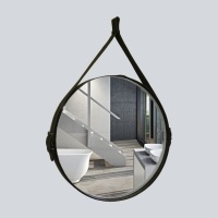 Зеркало Vincea VLM-2N600+ D610 с подсветкой на кожаном ремне, датчик на движение, цвет черный